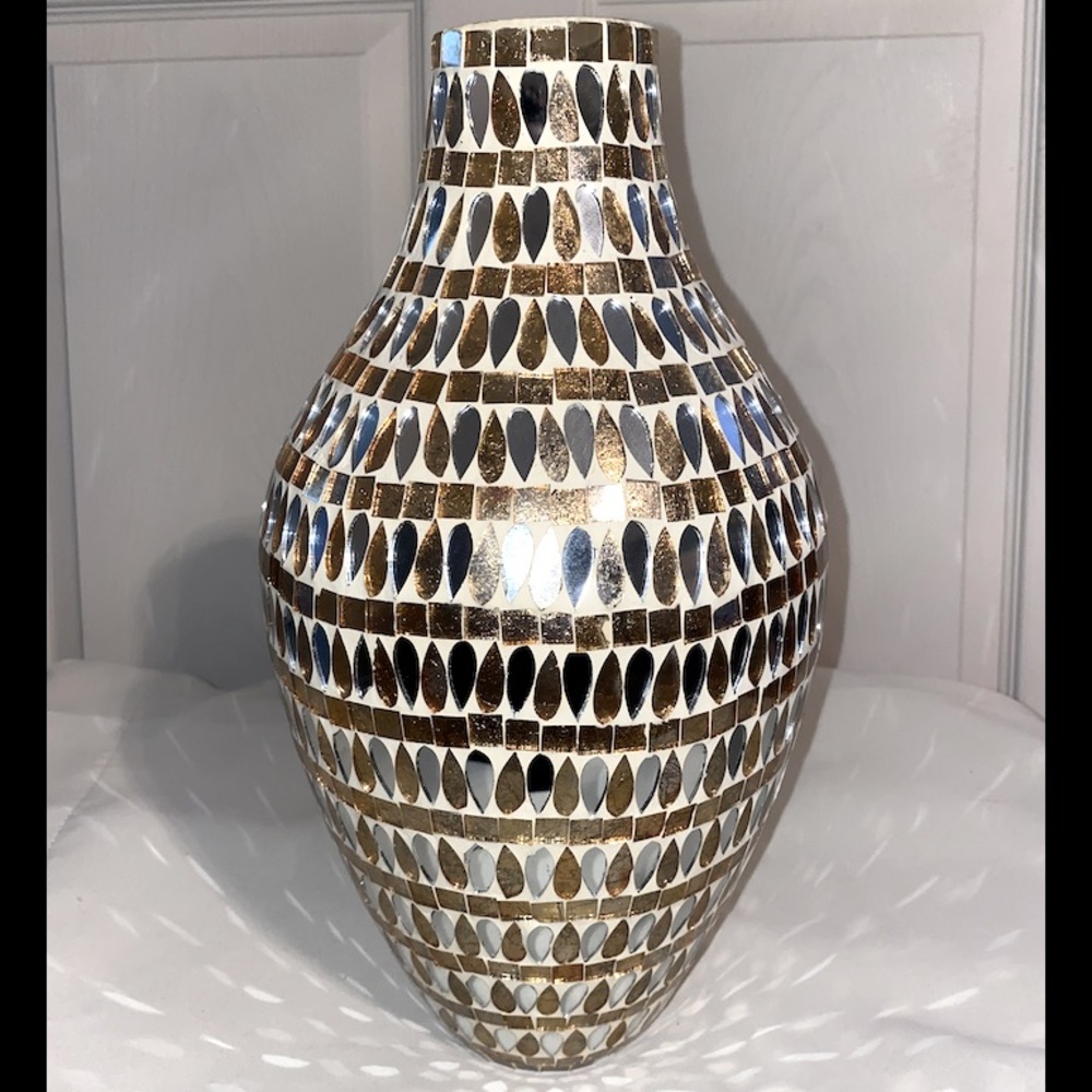Silver and gold vase
